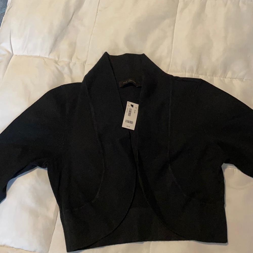 New- 3/4 sleeve shrug, black